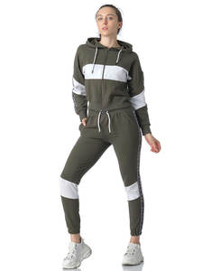 Conjunto de pantalones de chándal de alta calidad con logotipo personalizado, chándales transpirables con capucha de peso pesado, sudadera bordada de dos piezas - Product Image 6