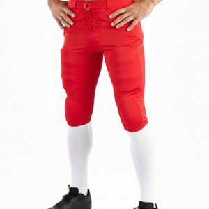 Pantalon de football américain haute performance en tissu extensible avec protections pour les cuisses et les genoux pour les joueurs - Product Image 1