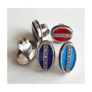 Best Quality Tribal Kuchi Handmade German Silver Rings In Wholesale Price