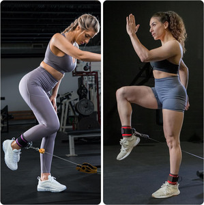 Attache de cheville multi-gym pour stations à câbles, sangle en néoprène respirante réglable, protection professionnelle pour l'entraînement des jambes - Product Image 5
