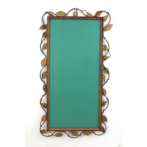 Wholesale Customizable Framed Brass <b>Wall</b> Mirror with <b>Leaf</b> Pattern Modern <b>Decorative</b> Metal Frame Portable Eco-Friendly - Product Image 4