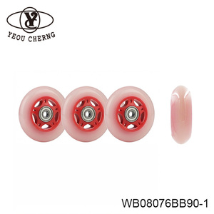 Scooter <b>Wheel</b> 76mm Polyurethane Ball Bearing Wear Resistant WB08076RT90-1 Kick Scooter Parts YEOU CHERNG - Product Image 3