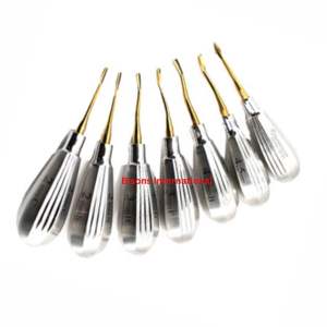 Kit de Elevadores Luxantes de Alta Calidad BISONS, Mango Corto, Instrumentos Quirúrgicos de Extracción Dental, Acero Inoxidable, CE ISO OEM - Product Image 3