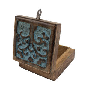 Affordable Handmade Wooden <b>Memory</b> <b>Box</b> for Wedding Keepsakes, Jewelry, Gifts and Special Treasures with Decorative Carved Finish - Product Image 1