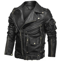 Veste en cuir PU fine à capuche pour homme, style cowboy, personnalisable