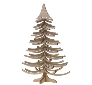 Ahşap noel ekran süsler ve dekorasyon için standı ağaç şekli ahşap lehçe 14X20 inç yükseklik - Product Image 1