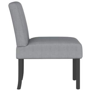 Sillón Tapizado en Tela Gris Claro, 100% Poliéster, Madera Contrachapada Sólida para Sala de Estar - Product Image 4