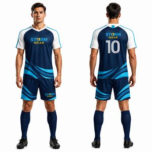 Football Uniform Durable Material Men Soccer Uniform wholesale Price Customized Color Anti Wrinkle Men Soccer Uniform Supplier - Product Image 4