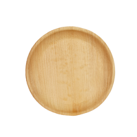 Ensemble de 4 assiettes rondes jetables écologiques en feuille d'arec, vaisselle biodégradable en feuille de palmier, bols, vente en gros