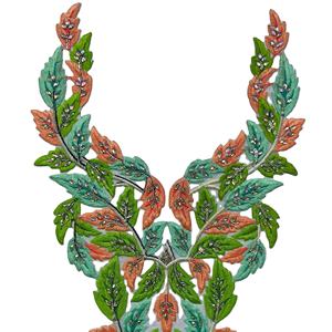 Parches de cuello cosidos bordados personalizados de alta calidad, apliques decorativos para prendas, diseños de cuello para vestidos, blusas-100% - Product Image 1