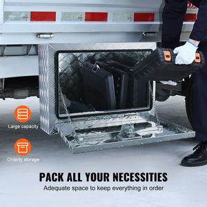 Cassetta Portautensili in Alluminio con Superficie Diamantata 24x17x18 Pollici con Serratura e Chiave per Pickup Pesanti # # # #   Accessori per il Controllo del Carico - Product Image 3