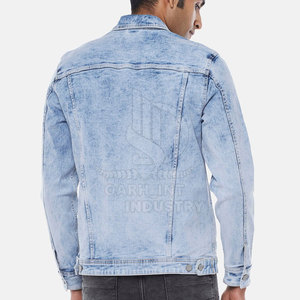 Veste en jean décontractée pour homme, qualité supérieure, 100 % coton respirant, écologique, avec logo frontal, en promotion pour la vente en ligne - Product Image 6