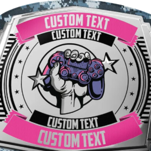 Cinturón de Campeonato de Videojuegos Personalizado con Texto a Medida para Jugadores, Torneos y Eventos de Esports - Product Image 5