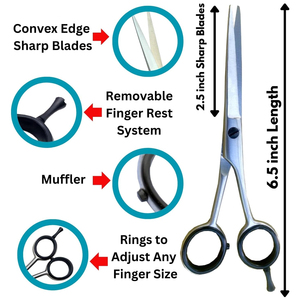 Ciseaux de barbier en acier inoxydable 440C trempé, style dernier cri, produit professionnel, ciseaux à cheveux ultra-affûtés - Product Image 2