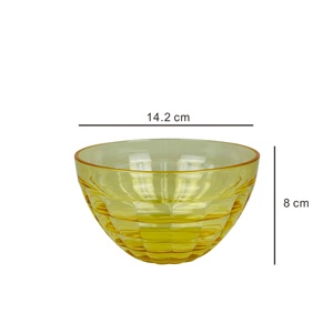Bol de service pour salade en plastique incassable jaune pour la maison, les fêtes et les restaurants - Product Image 2