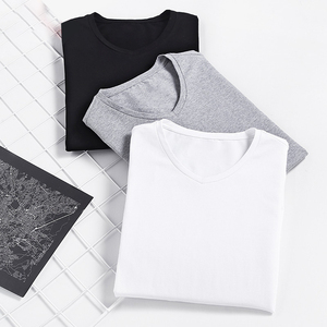 T-shirt personnalisé pour homme à col en V, fabricant OEM ODM, fournisseur en gros de t-shirts personnalisés à col en V pour homme avec logo, t-shirts en coton personnalisés à col en V - Product Image 5