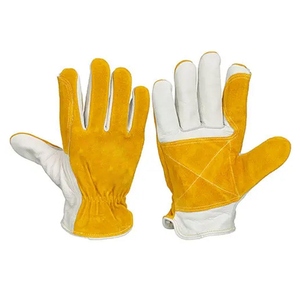 Reinforced Palm <b>Drivers</b> <b>Gloves</b> Cowhide Split and Grain Leather Best Selling for Industrial Use Heavy Duty Abrasion Resistant - Product Image 1