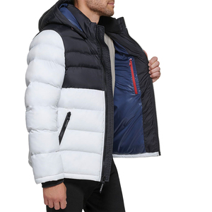 2025 Detachable Custom Embroidery Logo Men's Hooded Custom Warm Thick Outdoor Winter <b>Coat</b> Quilted Padded <b>Bubble</b> Men's Jackets - Product Image 4