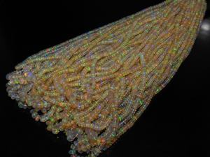 Opal etíope Multi Flashy Fire Smooth Roundel Bead 16 pulgadas Strand 4-5MM Piedra suelta hecha a mano para la fabricación de joyas Piedra natural - Product Image 3