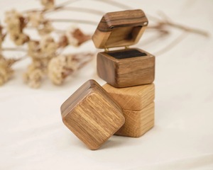 Eco-Friendly Rectangle <b>Wooden</b> <b>Box</b> for Jewelry Gift Storage-Soft Interior for Delicate Items Christmas Chinese New Year Tabletop - Product Image 3