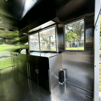 Remorque de concession de boulangerie rose prête à l'emploi, marque personnalisée, pour bar à matcha mobile, café, boutique de repas matinaux et de déjeuner, vente de rue