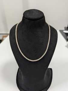 Collier de mariage original et tendance pour femme, en or 14 carats, avec diamants de laboratoire taille brillant, couleur E, taille 7-15, certifié IGI, de luxe - Product Image 2