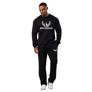 Conjunto Deportivo Informal para Hombre, Cuello Redondo, Pantalones Rectos, Sudadera y Pantalones, Ropa Deportiva de Invierno, Ropa Deportiva Urbana - Product Image 1