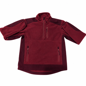<b>Men's</b> Quarter Zip <b>Fleece</b> Jacket Color Block Stand Collar Pullover with Zip Pockets Casual Outdoor Top - Product Image 5