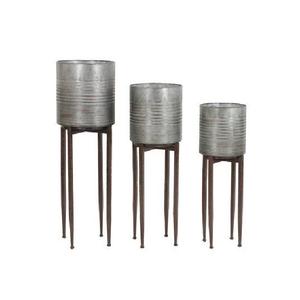 Nuevo Juego de Tres Macetas Metálicas para Decoración de Jardín, Entrada, Boda, Estilo Rústico, Hechas a Mano, Tamaño Personalizable - Product Image 4