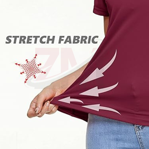 Camiseta de Mujer en Oferta, Color Sólido, Casual, Manga Corta, 100% Algodón, Talla Grande, Transpirable, Personalizable - Product Image 5