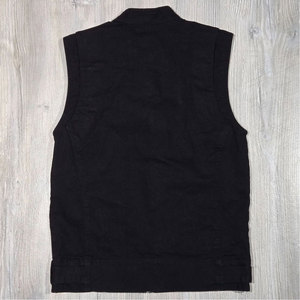 Chaleco con Capucha para Hombre 2026, Negro, Estilo Gótico Punk, con Tachuelas, Cierre de Cremallera, Algodón Resistente, Ropa Urbana, Venta al Por Mayor de Fábrica - Product Image 2