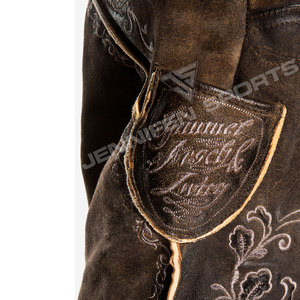 Shorts pour hommes en cuir suédé de vachette bavarois allemand de haute qualité, personnalisés avec logo brodé, style décontracté - Product Image 4