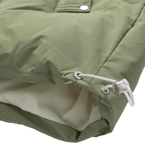 Chaqueta acolchada de lona con capucha verde oliva para hombre, cálida para invierno, con cremallera, cortavientos, gruesa, de ajuste holgado, duradera, precio mayorista económico - Product Image 4