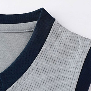 Custom Sublimated Basketball Jersey Set Gray Yellow <b>Checkered</b> V-Neck Sleeveless Moisture Wicking Adult Men's Regular Fit - Product Image 3