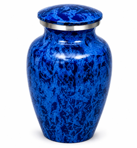 Beautiful Antique Blue Silver Engraved Eco-Friendly <b>Mini</b> Keepsake Urn for Storage Funeral Ashes - Product Image 4