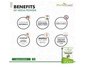 Poudre de henné naturel Attar Ayurveda pour la coloration et la croissance des cheveux (200 g) - Product Image 4