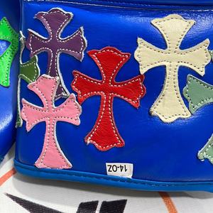 Nouveaux gants de boxe chromés personnalisés de conception originale à vendre, en cuir de vache véritable, à lacets, pour la compétition de Muay Thai et de boxe - Product Image 5