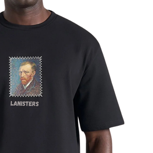 T-shirt à col rond et manches courtes pour homme, motif graphique sur le devant, impression au dos, coupe décontractée, vente en gros, personnalisable, OEM, en jersey de coton - Product Image 5