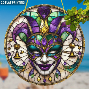 CIFbuy Decorazione in Acrilico, Maschera Veneziana Colorata, Acchiappasole, Ornamento per Finestre, Decorazione in Cristallo per la Casa, TikTok per Temu Pick Se - Product Image 3