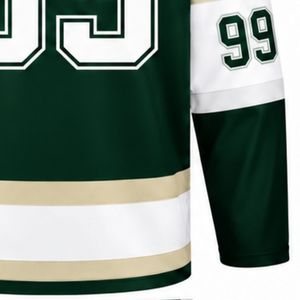 Maillot de hockey sur glace vert pour hommes, manches longues, polyester, uniforme sportif, entraînement de performance, vêtements d'équipe, vêtements de sport - Product Image 6