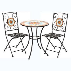 Ensemble de meubles de jardin en fer pour hôtel, jardin, patio, balcon avec une construction en acier robuste et revêtu de peinture en poudre - Product Image 2