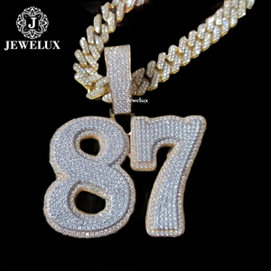 จี้เพชรหรูหรา Jewelux เงินแท้ 925 ชุบทอง รับรองโดย IGI สไตล์ฮิปฮอป เครื่องประดับเด่นสะดุดตา สำหรับทุกเพศ เหมาะสำหรับวันครบรอบ - Product Image 3