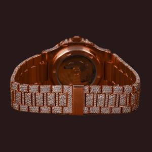 นาฬิกาข้อมือผู้ชายทรงสี่เหลี่ยมยอดนิยม ประดับเพชรโมอิสซาไนต์เต็มหน้าปัด สไตล์ฮิปฮอป งานแฮนด์เมด ราคาไม่แพง - Product Image 3