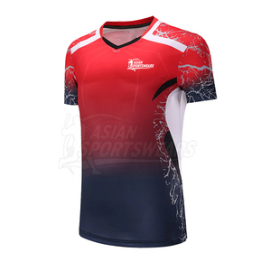 Tenue de volley-ball de qualité professionnelle, comprenant un maillot et un short, en tissu respirant et léger, à vendre - Product Image 3