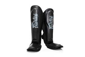 สนับแข้งหนังแท้ Fairtex สำหรับคิกบ็อกซิ่ง MMA มวยไทย - ป้องกันระดับมืออาชีพ น้ำหนักเบา ปรับได้ พร้อมสายรัดแบบตะขอเกี่ยว - Product Image 3