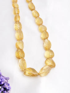 Cuentas facetadas de citrino natural | Cuentas facetadas de citrino natural de 16 pulgadas para la elaboración de joyería fina con piedras preciosas - Product Image 6