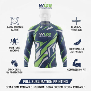 Digital Print Breathable Quick Dry Full Sleeve <b>Men's</b> Rash Guard Premium Quality Hot Selling BJJ MMA <b>Compression</b> <b>Shirts</b> Seamless - Product Image 6