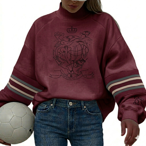 Oversized <b>Mock</b> <b>Neck</b> <b>Top</b> For Women Warm Cozy Loose Fit Relaxed Structure Comfortable Everyday Wear Modern Apparel - Product Image 1