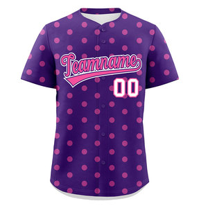 Nouvelle arrivée, maillot de baseball à boutons personnalisé avec nom brodé, séchage rapide, 100% polyester respirant, vêtements de sport pour les joueurs - Product Image 4
