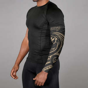 Camiseta Unisex de Manga Larga con Estampado Tribal por Sublimación, Protección UPF50+, Tejido de Seda Helada, Amigable con la Piel, para Todas las Estaciones - Product Image 4